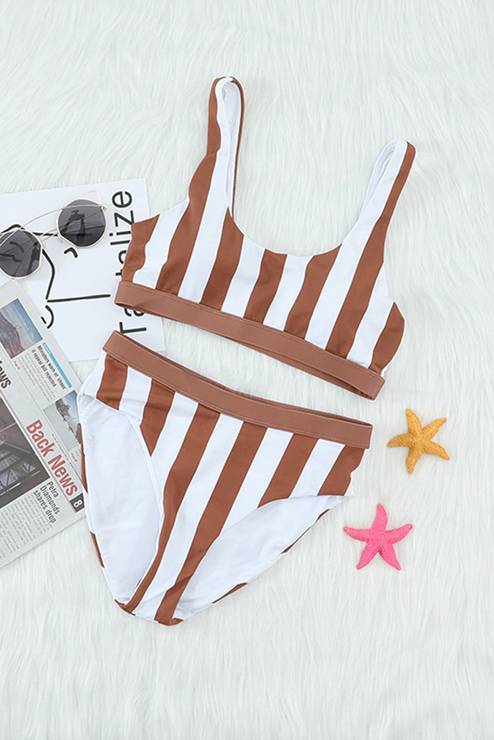 The Parker Palm Springs Striped Tank High Waist Bikini