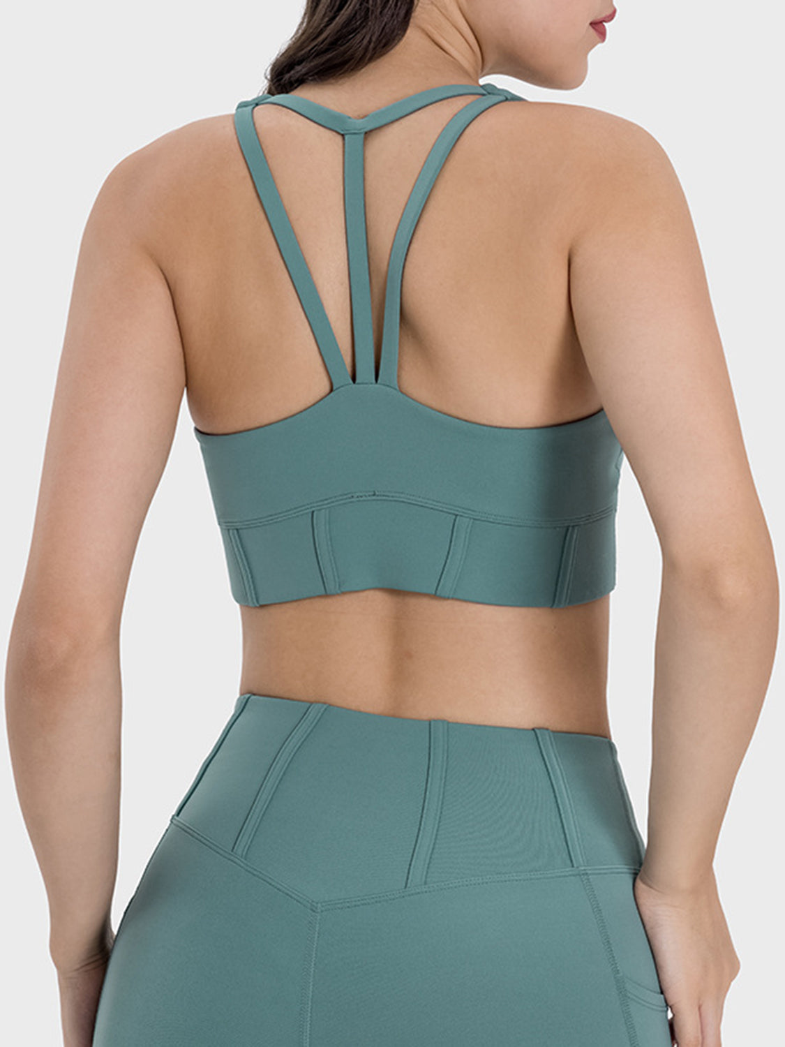 Genevieve Square Neck Wide Strap Active Tank
