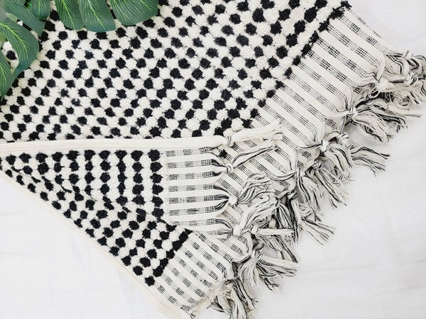 Anatolia Bath Towels, Organic Turkish Cotton Pom Pom Towels