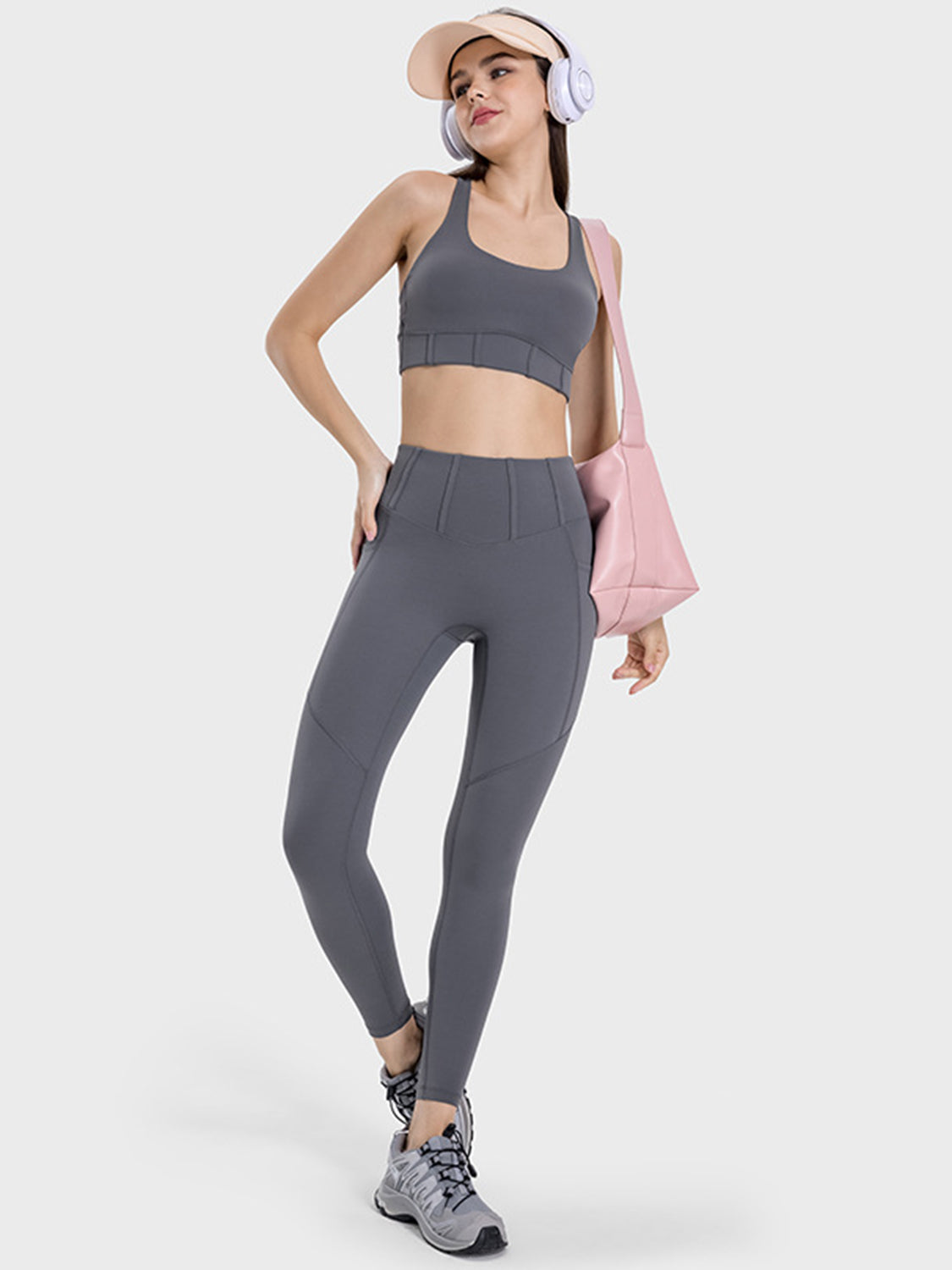 Genevieve Square Neck Wide Strap Active Tank
