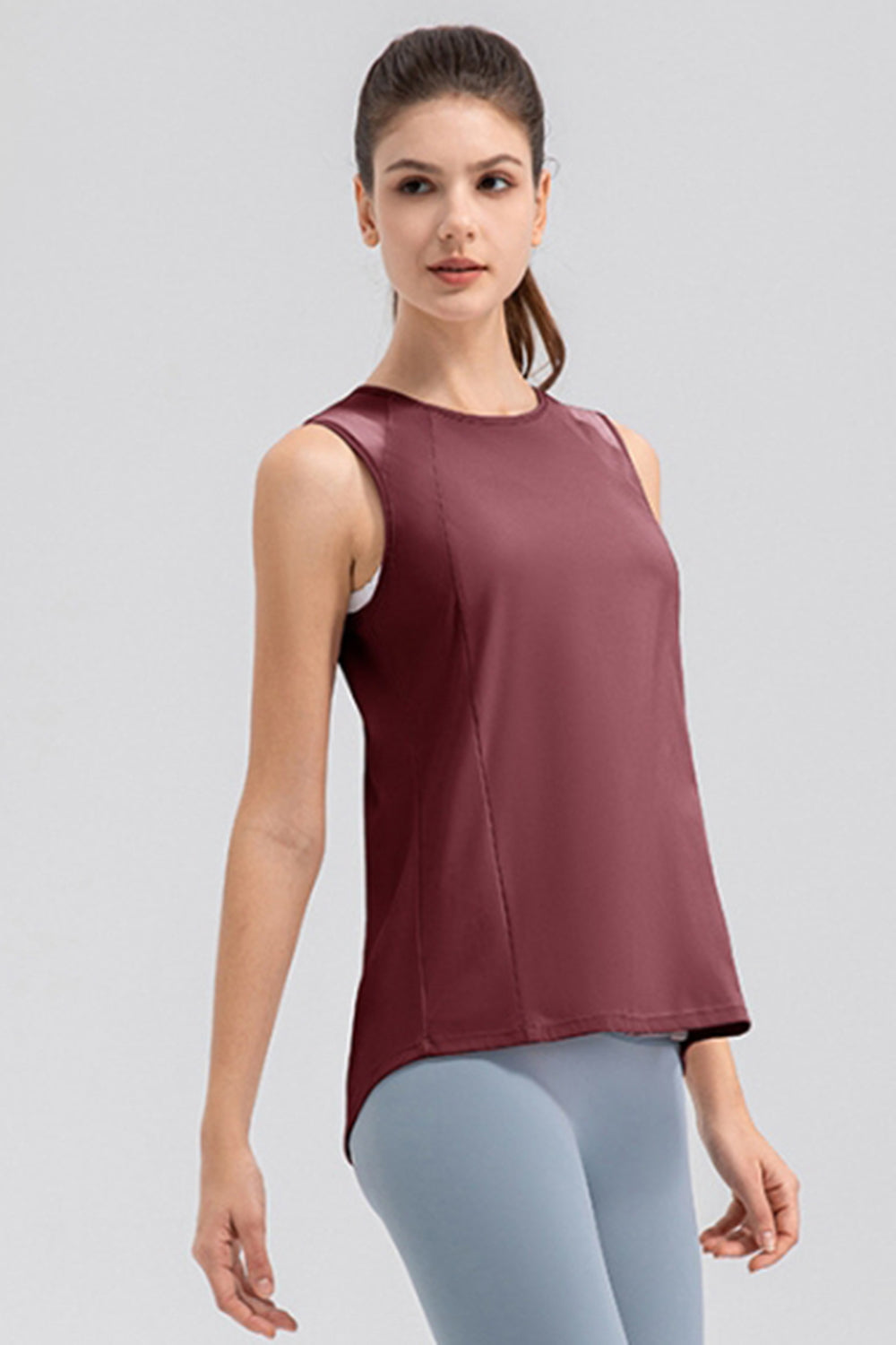 Janine Round Neck Wide strap Active Tank