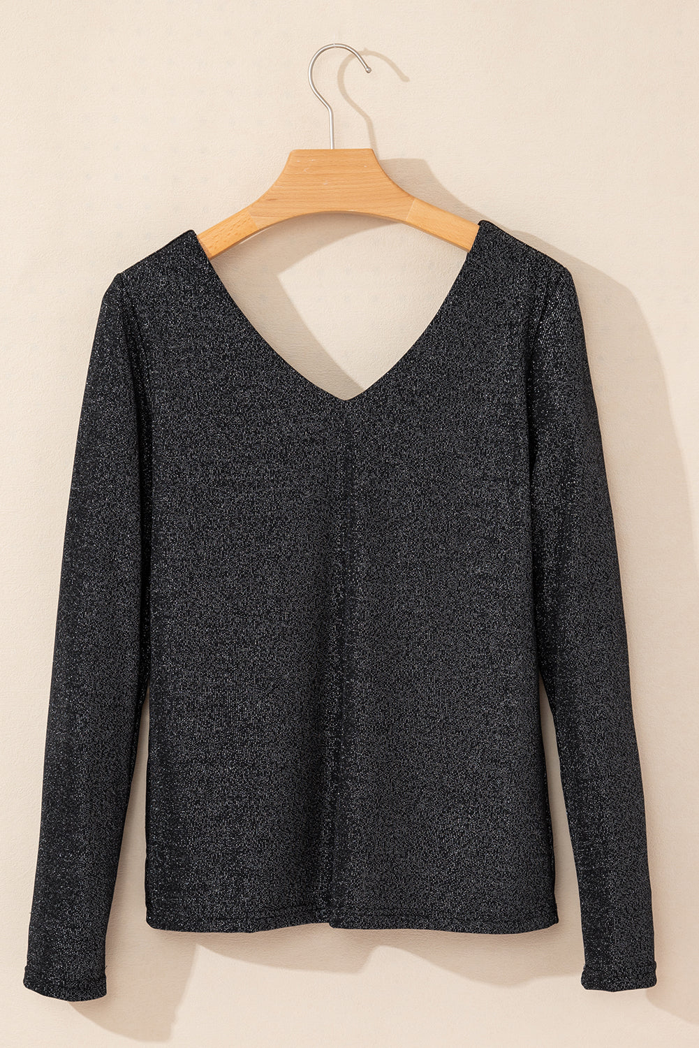 Mr. Claus Bowknot V-Neck Long Sleeve Blouse