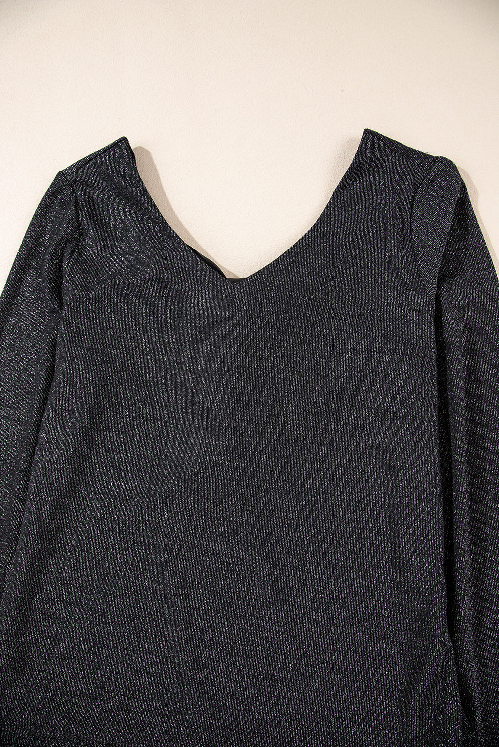 Mr. Claus Bowknot V-Neck Long Sleeve Blouse