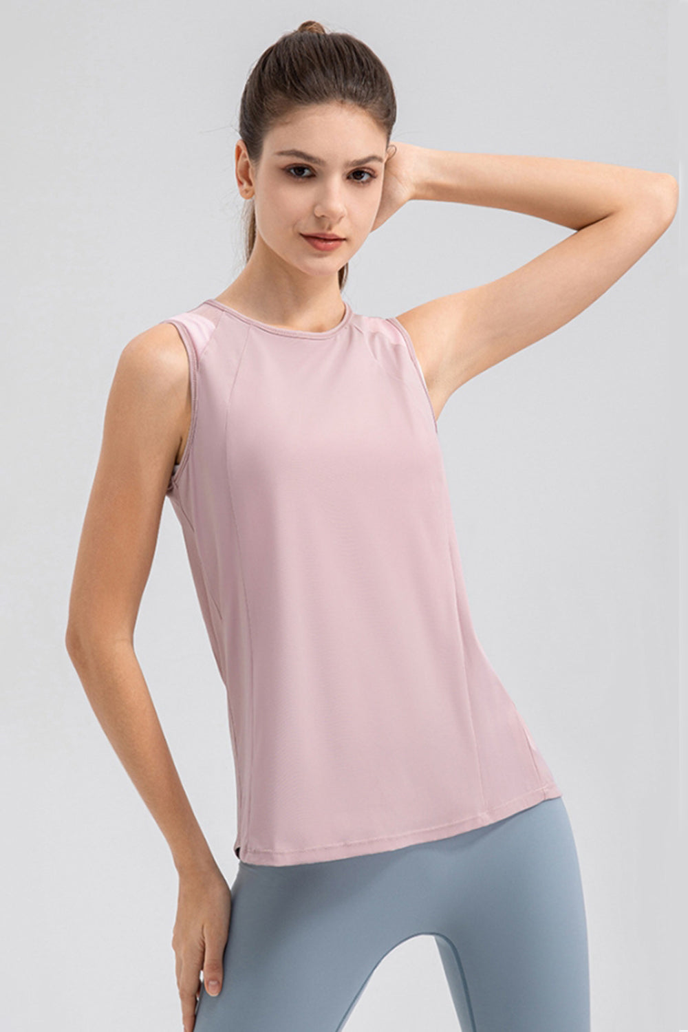 Janine Round Neck Wide strap Active Tank