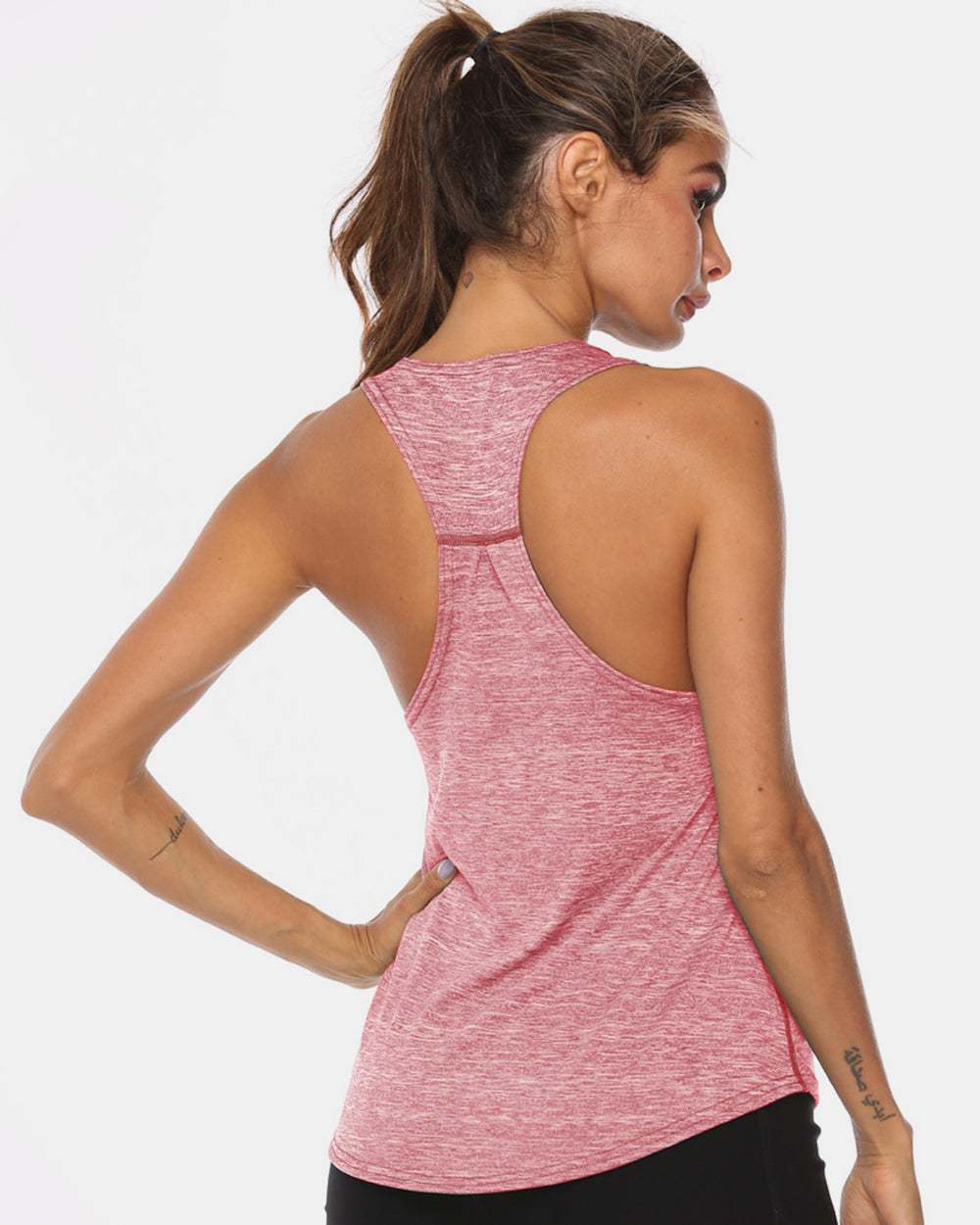 Janine Full Size Scoop Neck Wide Strap Active Tank