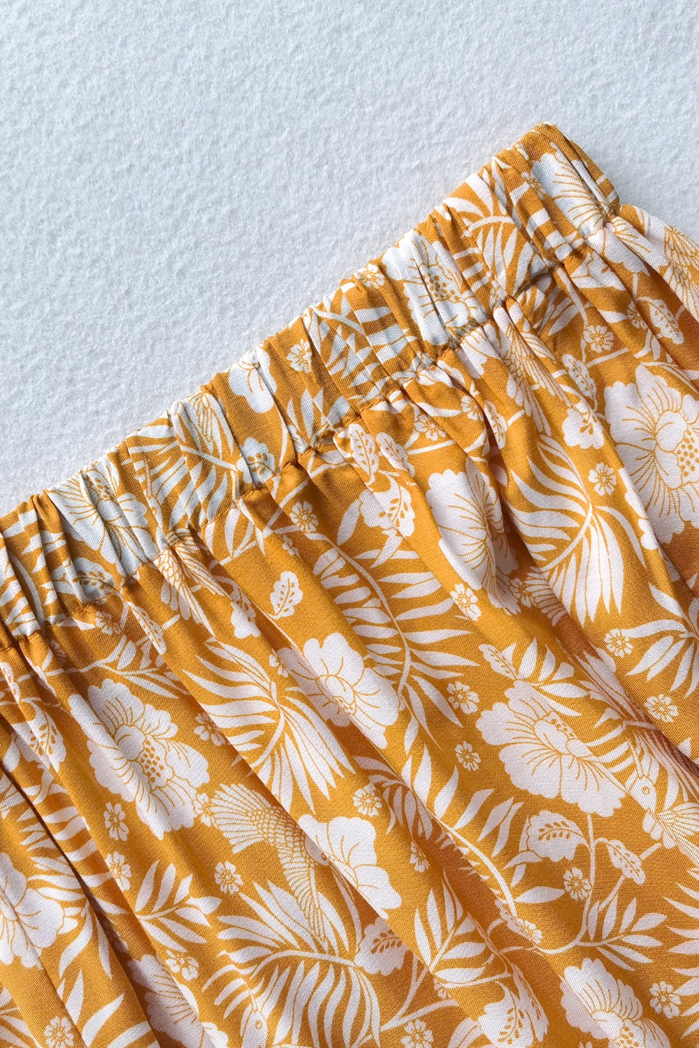 Aquiline Printed Half Sleeve Top and Slit Skirt Set