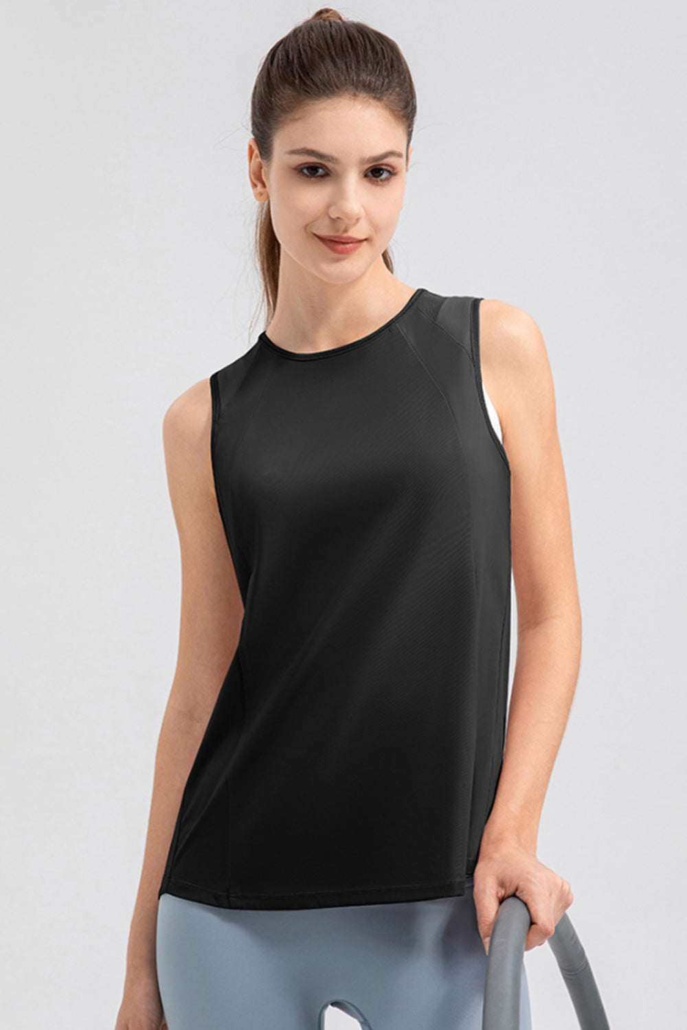 Janine Round Neck Wide strap Active Tank