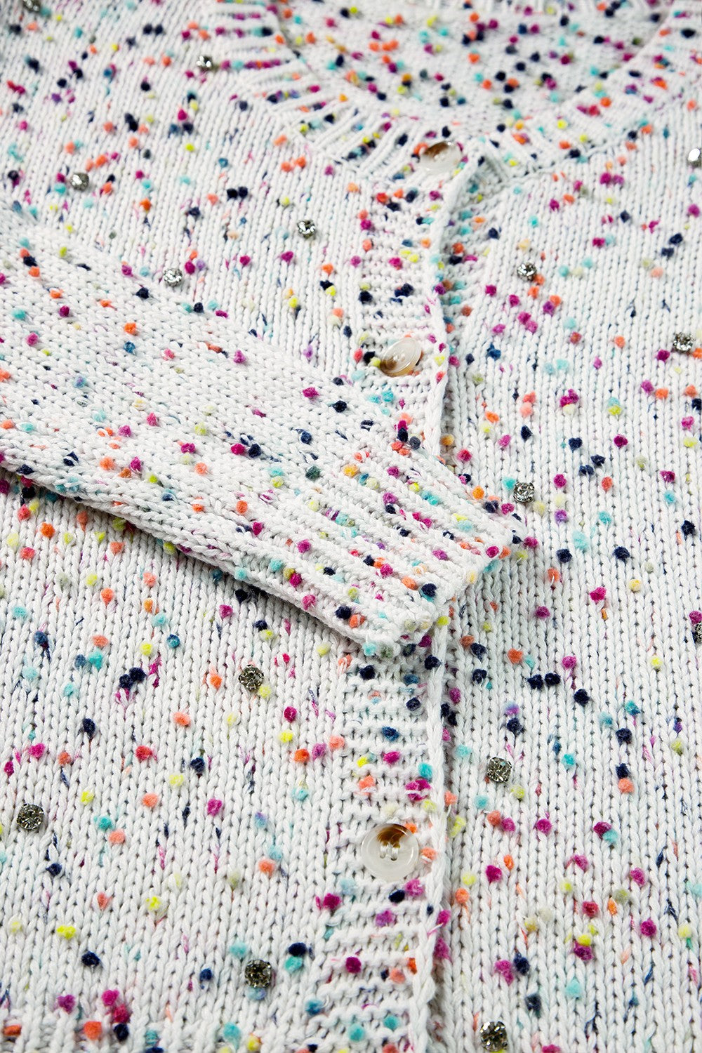 Funfetti Button Up Long Sleeve Cardigan