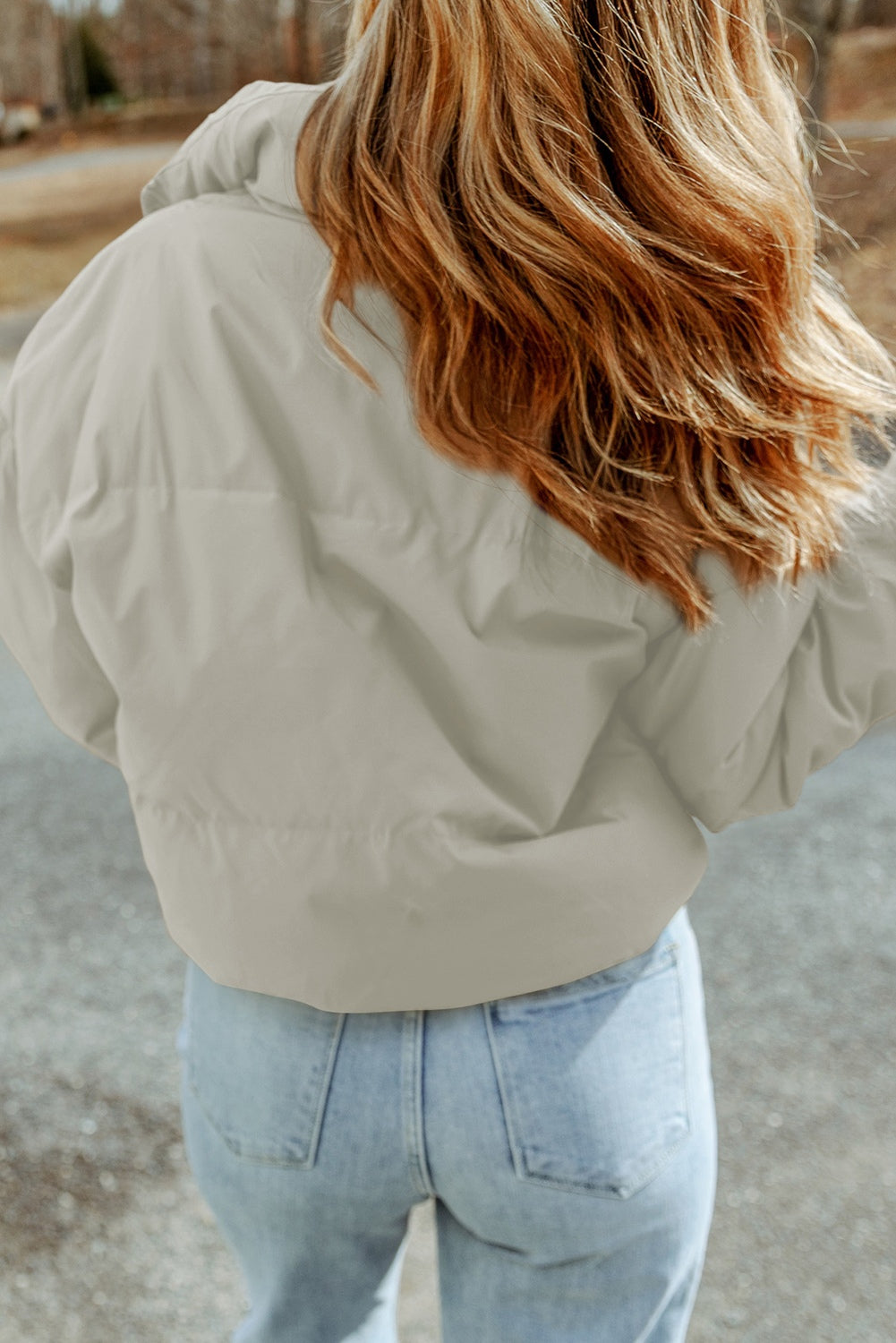 P-Diddy Informant Puffer Zip Up Collared Neck Coat with Pockets