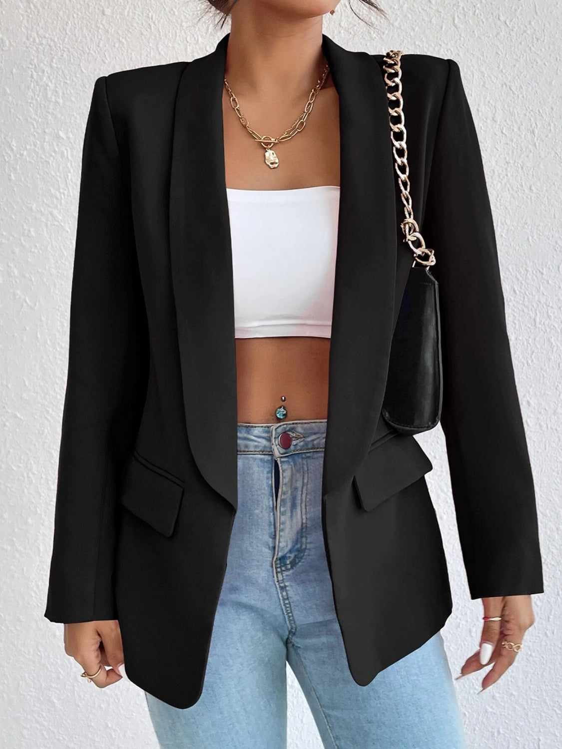 Shireen Shawl Collar Long Sleeve Blazer