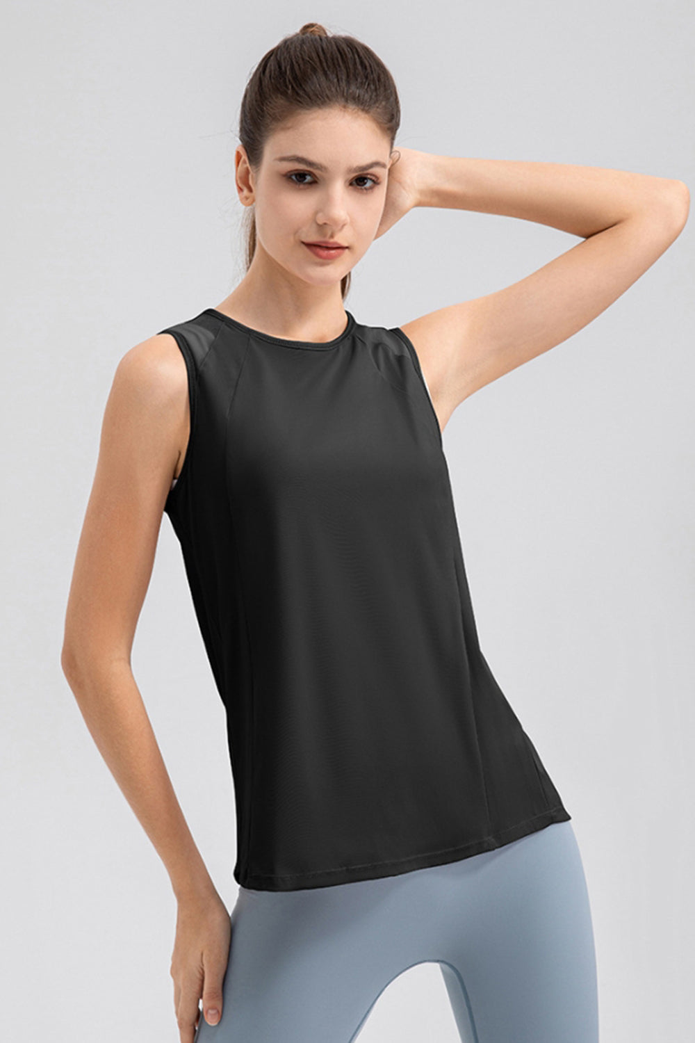 Janine Round Neck Wide strap Active Tank