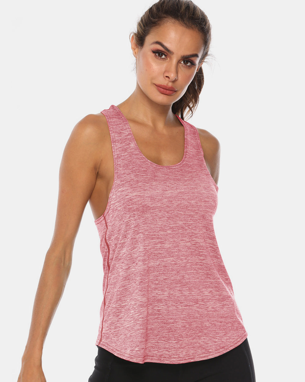 Janine Full Size Scoop Neck Wide Strap Active Tank