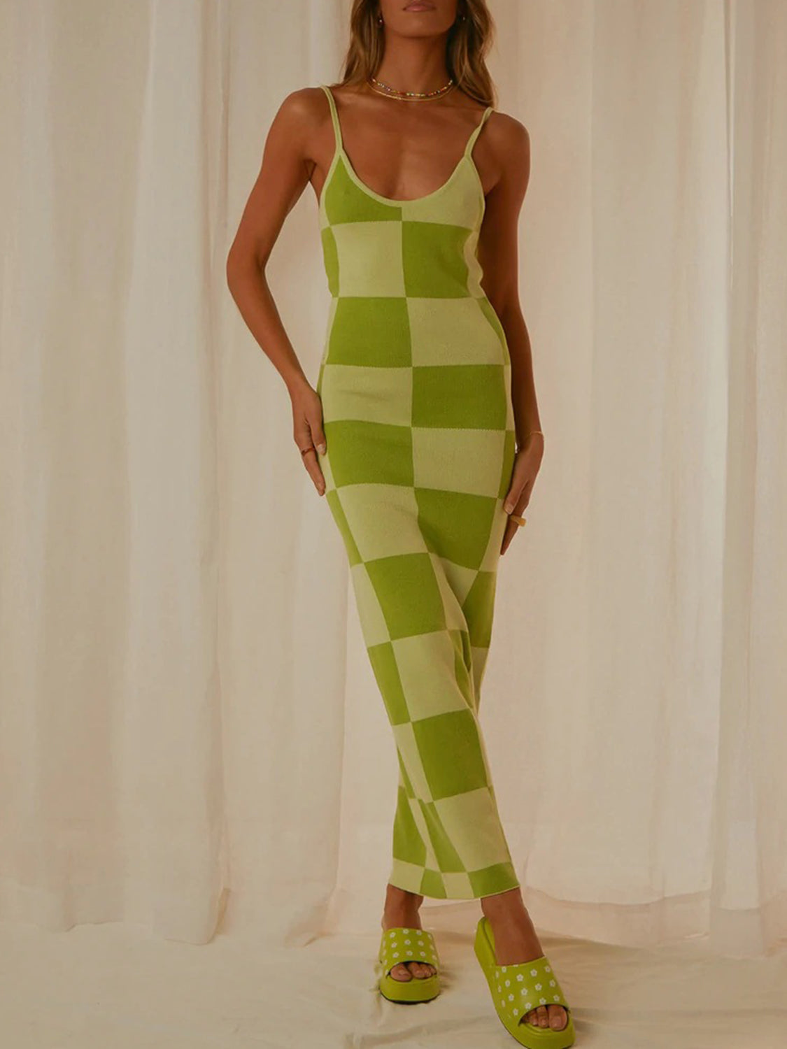 Magdalena Spaghetti Strap Maxi Sweater Dress