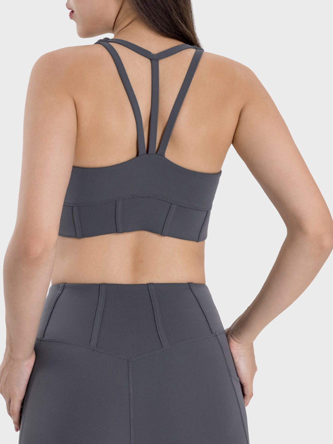 Genevieve Square Neck Wide Strap Active Tank