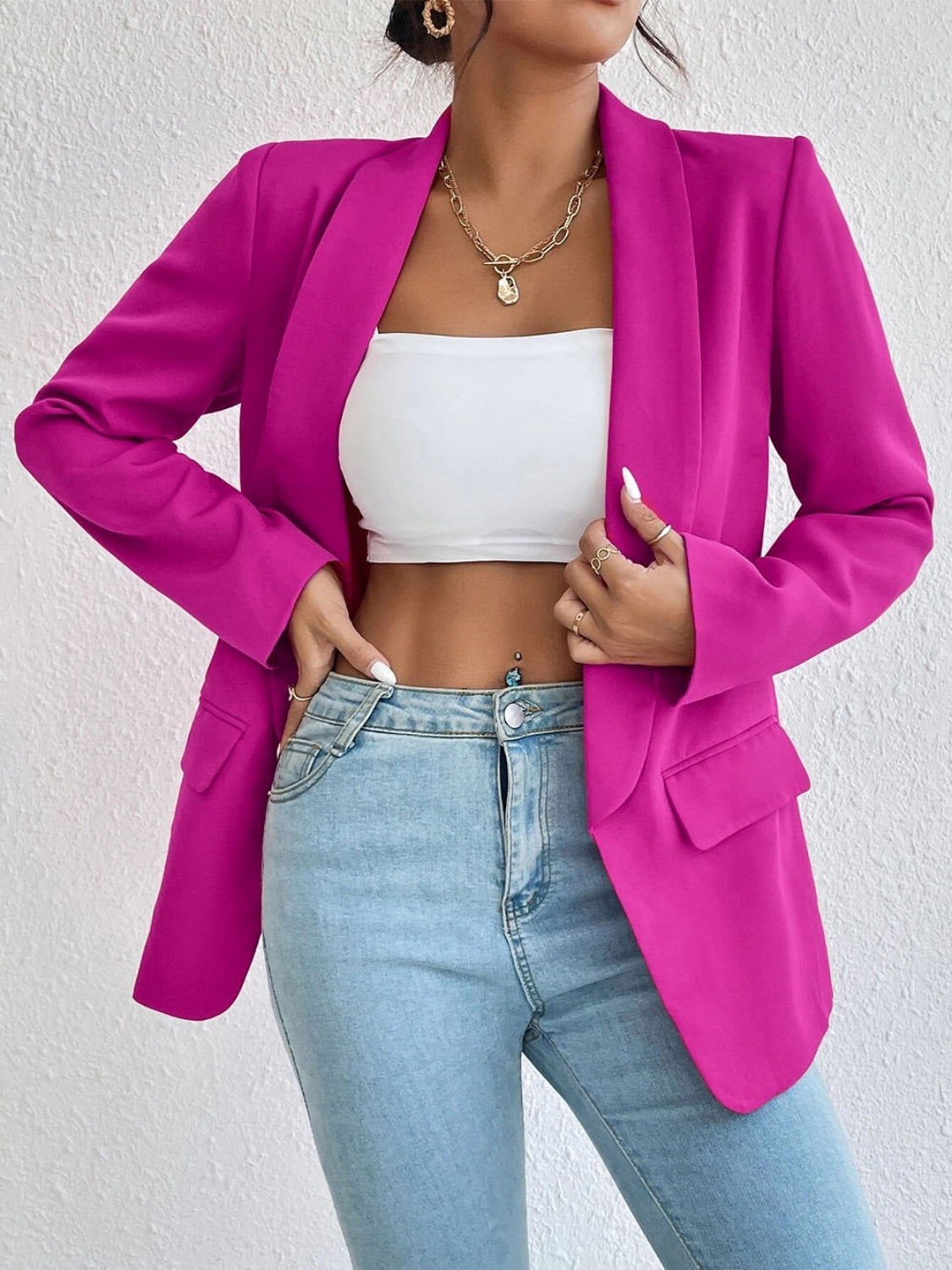 Shireen Shawl Collar Long Sleeve Blazer