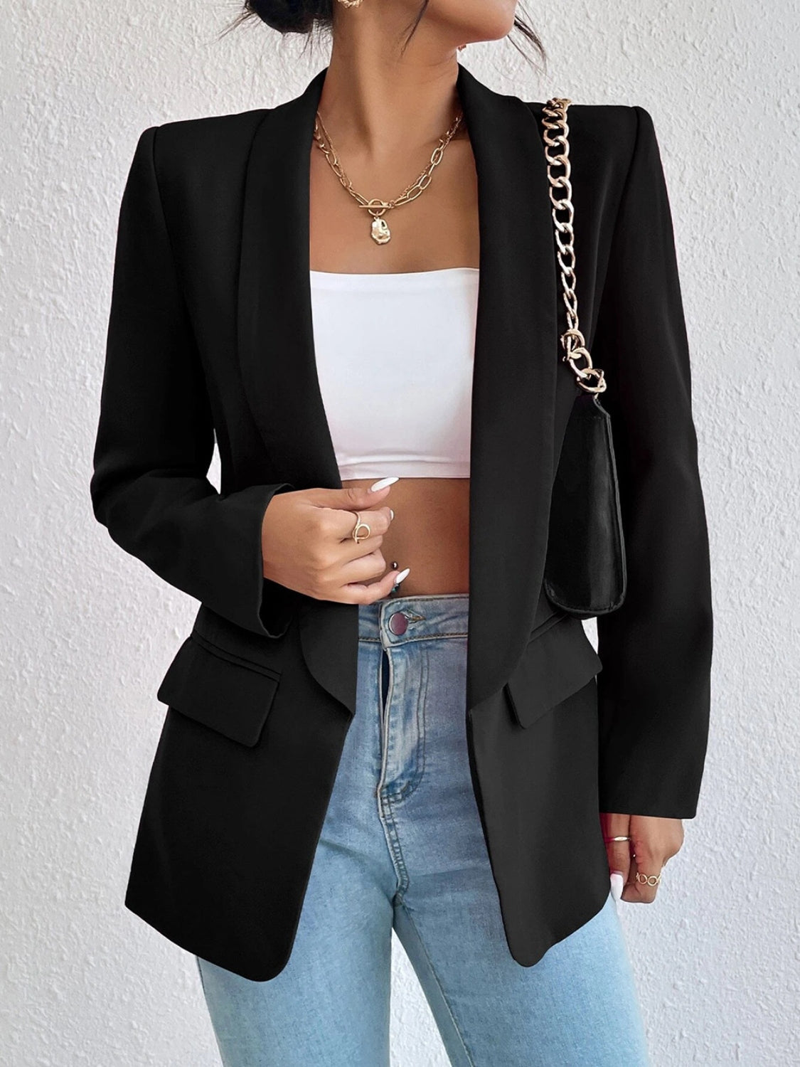 Shireen Shawl Collar Long Sleeve Blazer