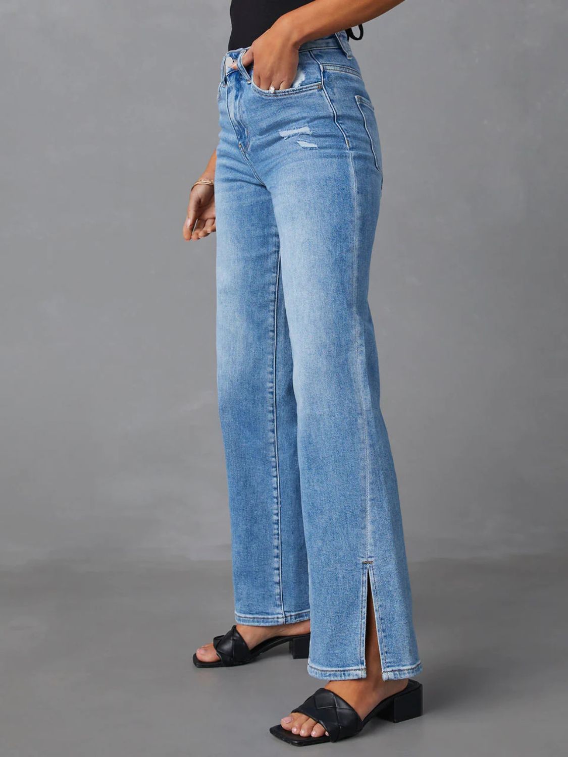 Jolene Buttoned Jeans with Pockets