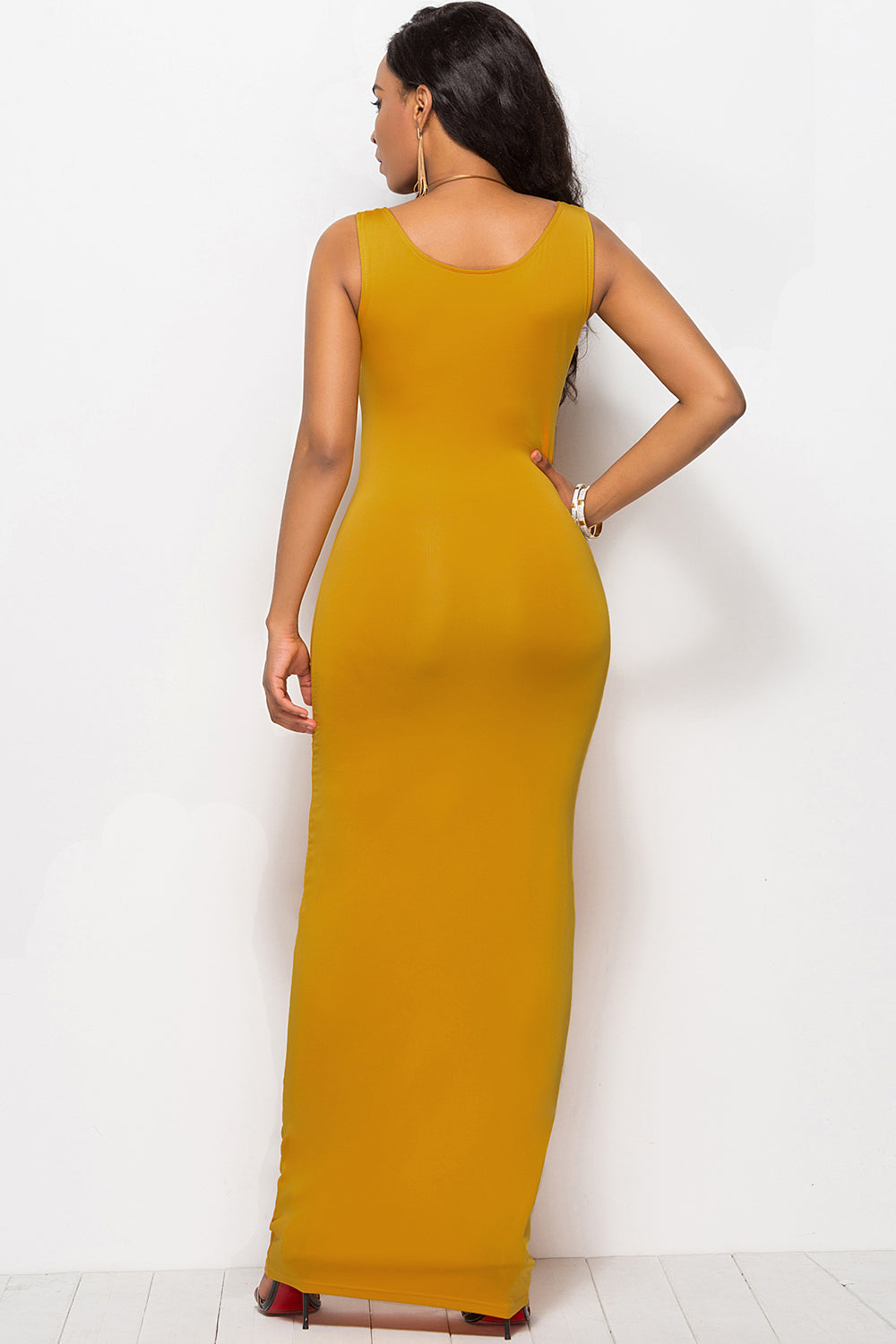 Sully Scoop Neck Wide Strap Maxi Dress