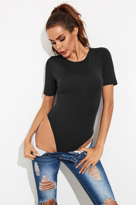 Mrs. Smith Round Neck Short Sleeve Bodysuit