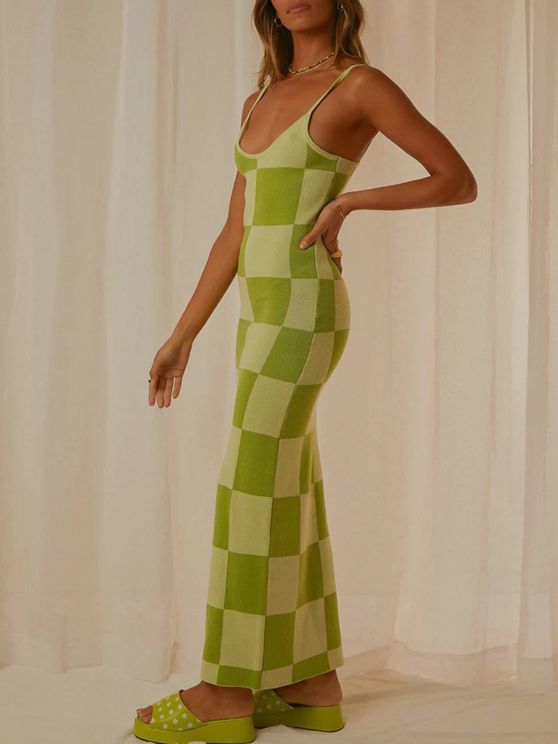 Magdalena Spaghetti Strap Maxi Sweater Dress