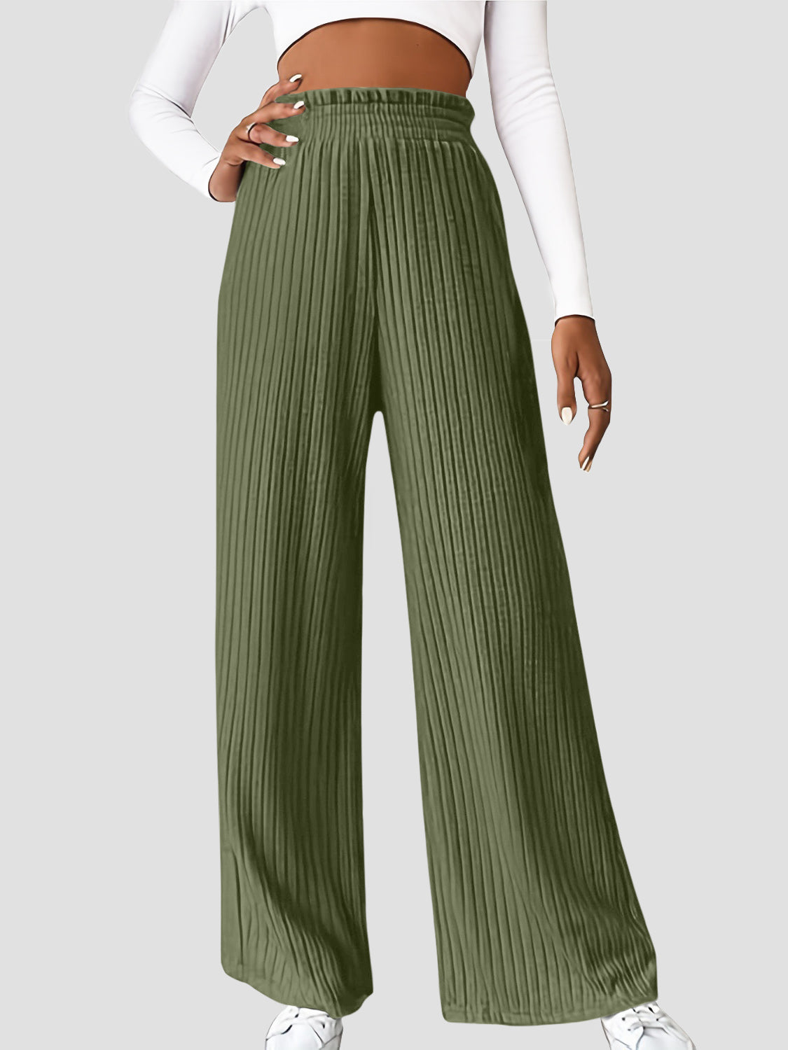 Rinna Ribbed High Waist Pants