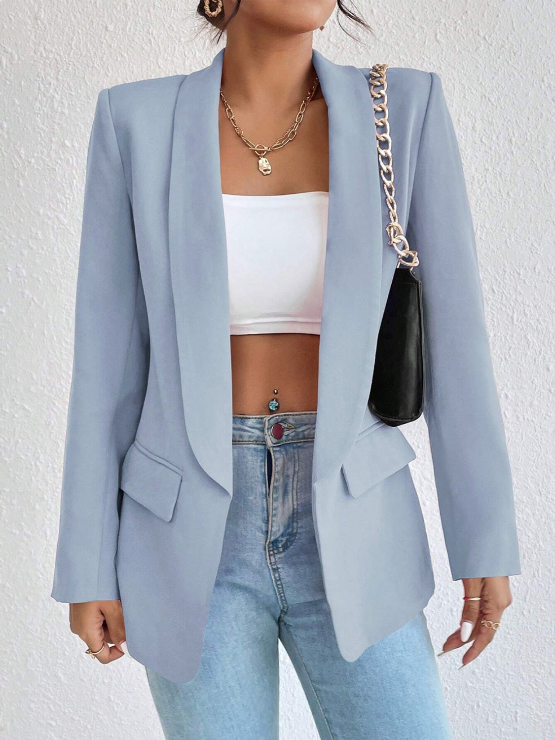 Shireen Shawl Collar Long Sleeve Blazer