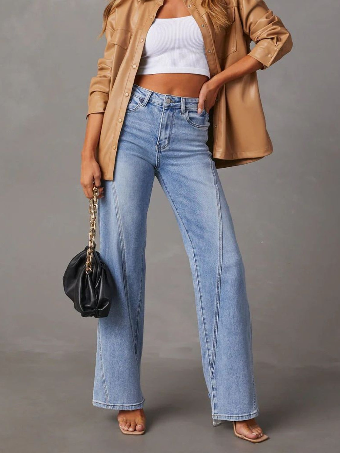 Winnie High Waist Straight Jeans with Pockets
