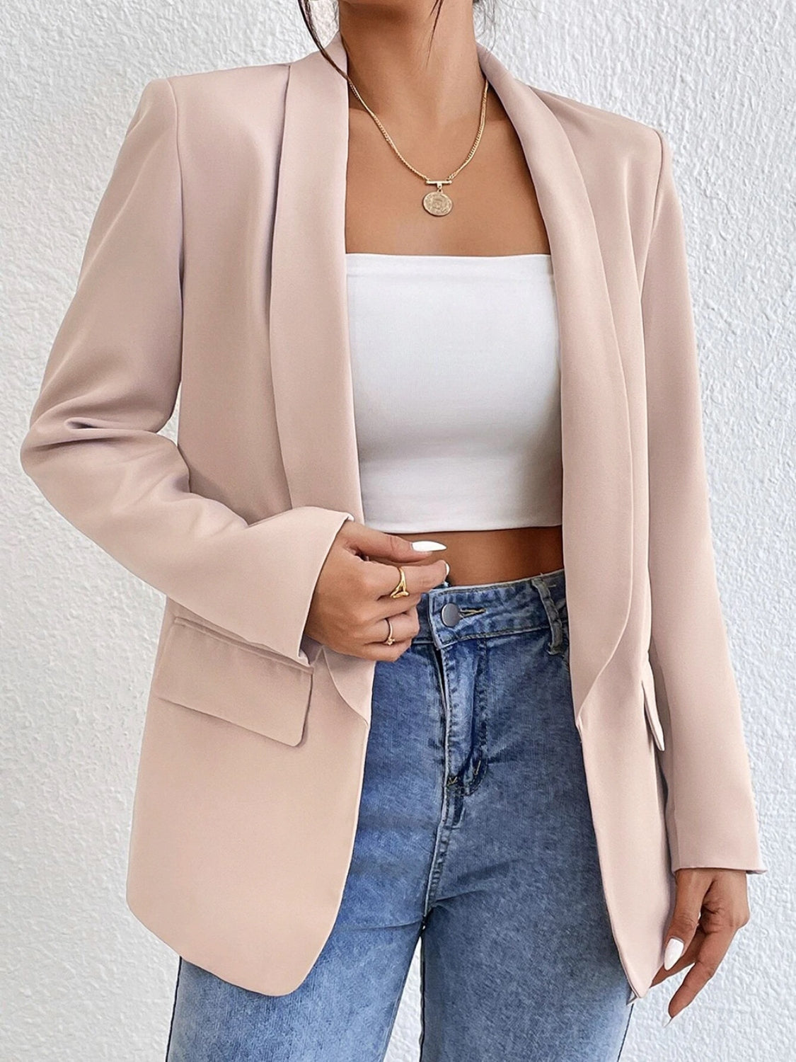 Shireen Shawl Collar Long Sleeve Blazer