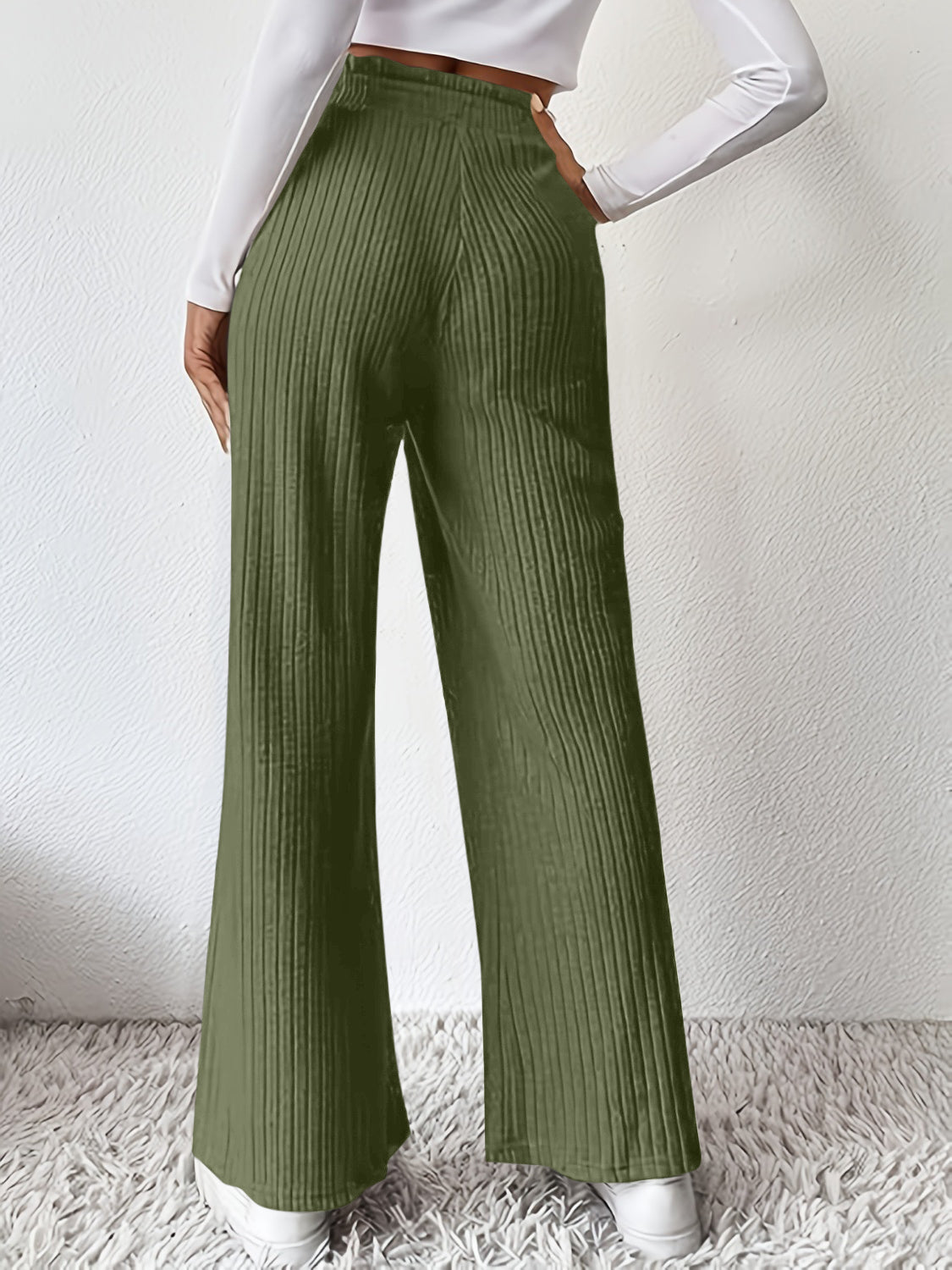 Rinna Ribbed High Waist Pants