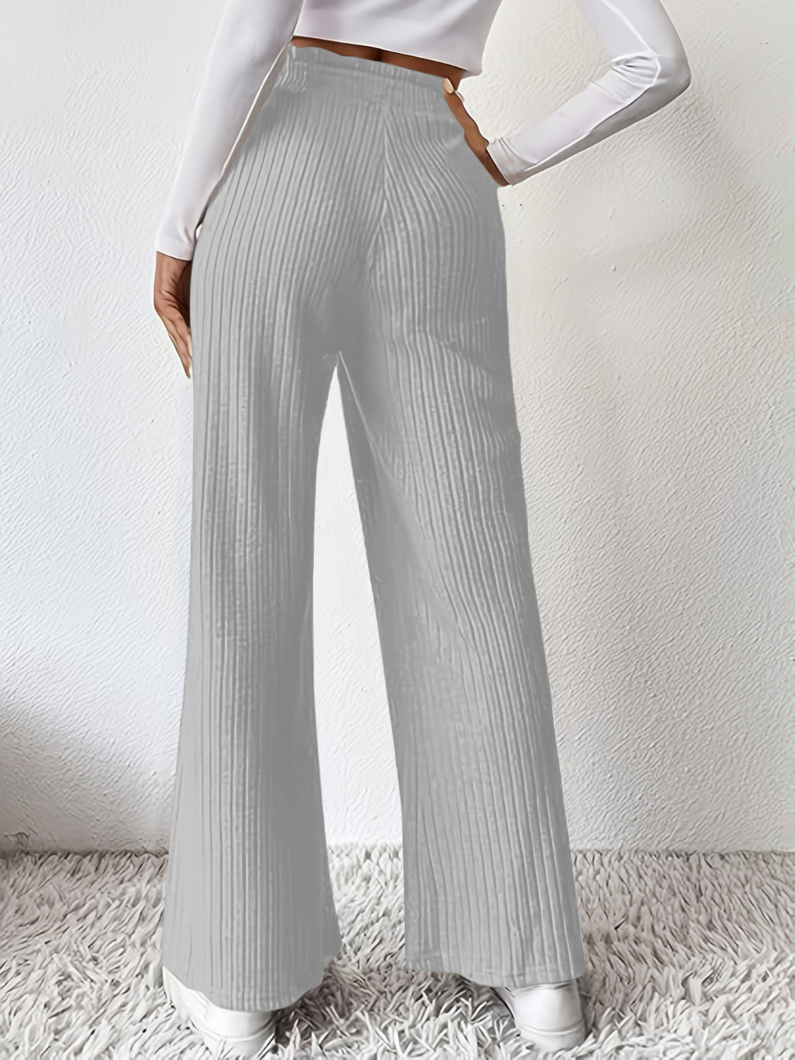 Rinna Ribbed High Waist Pants