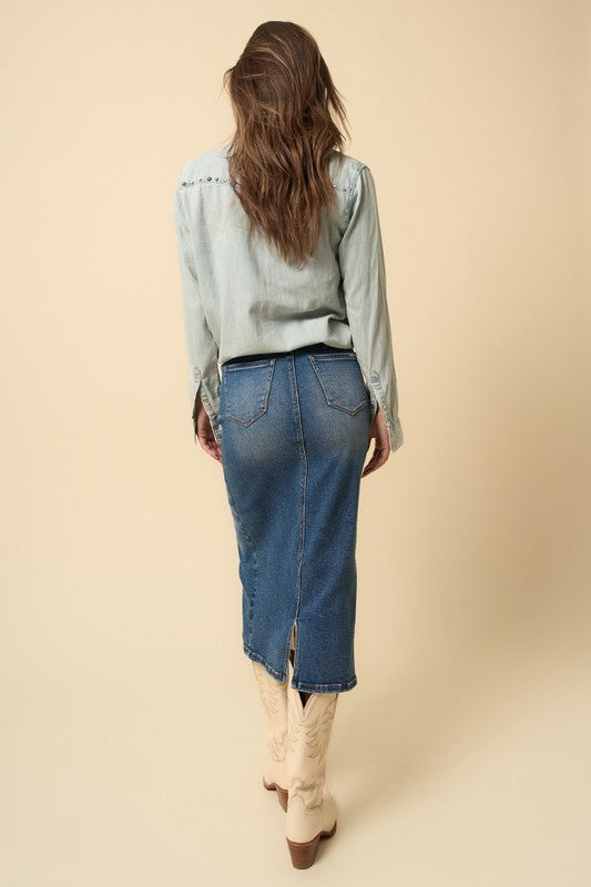 Kylie CROSSOVER MIDI SKIRT