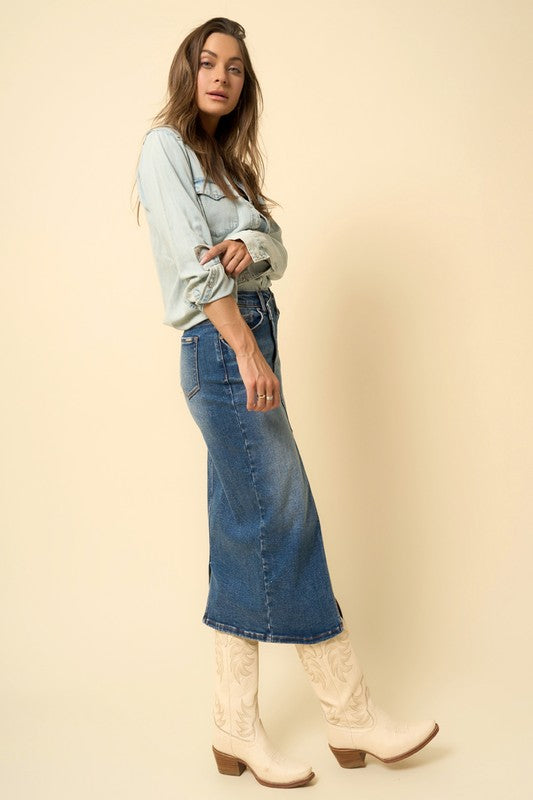 Kylie CROSSOVER MIDI SKIRT