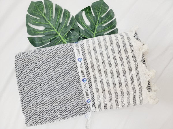 Cappadocia THROW Blanket LARGE Authentic Wave, Turkish cotton
