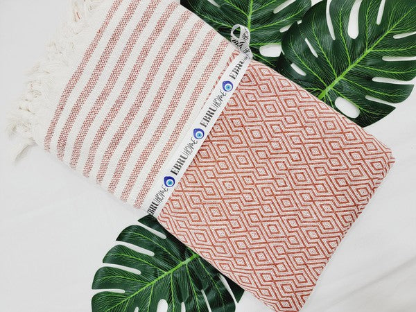 Cappadocia Throw Blanket XLarge Authentic Wave,Turkish cotton