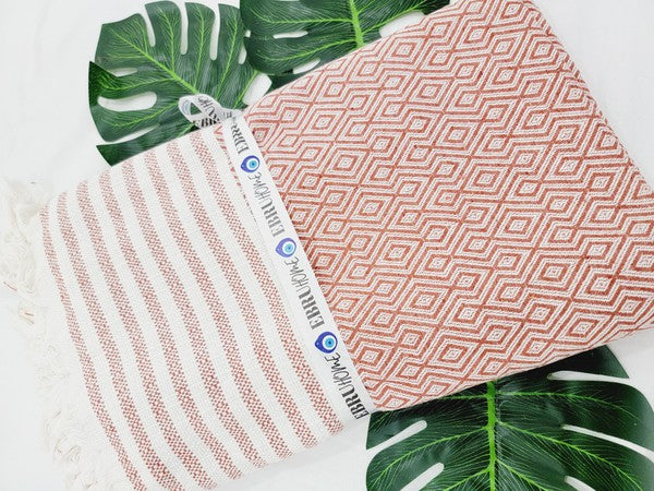 Cappadocia Throw Blanket XLarge Authentic Wave,Turkish cotton