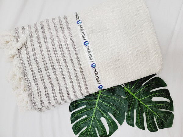 Cappadocia Throw Blanket XLarge Authentic Wave,Turkish cotton