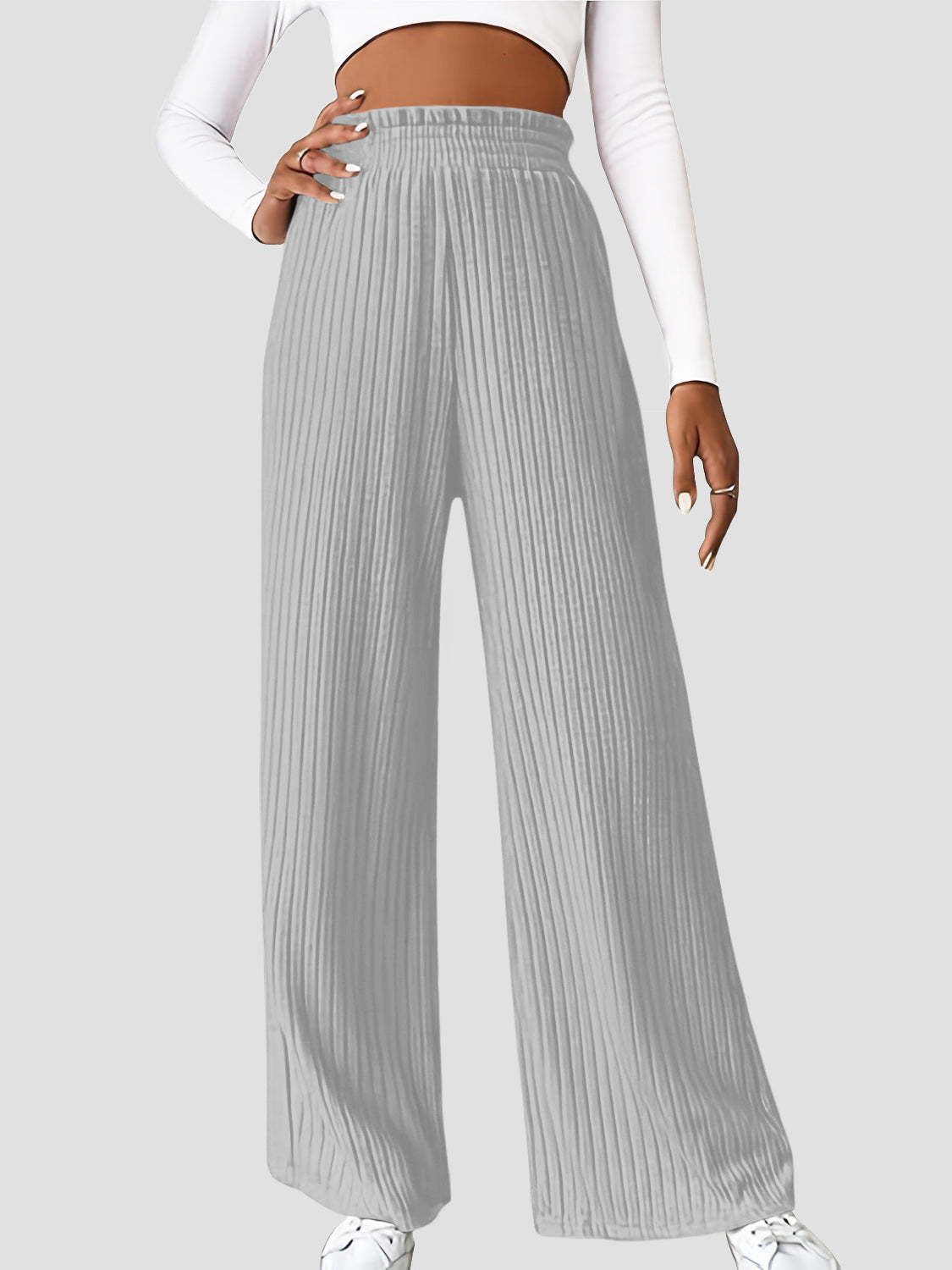 Rinna Ribbed High Waist Pants