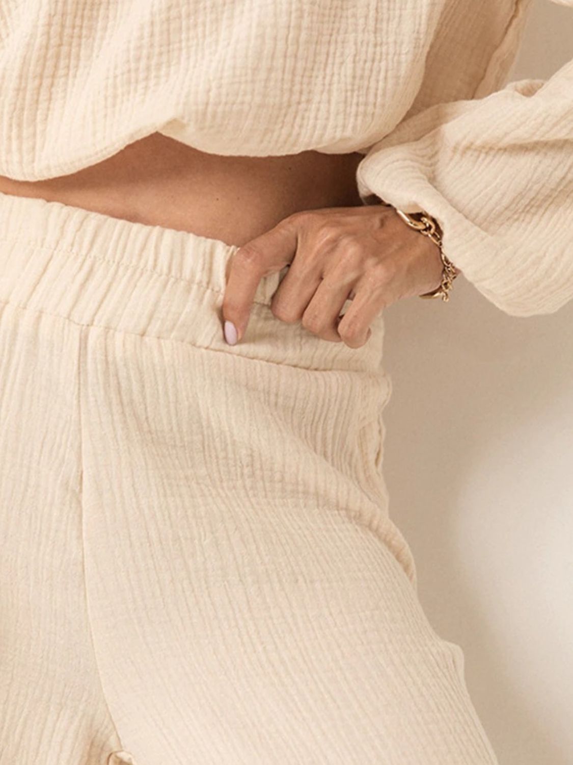 Charlie Off Shoulder Long Sleeve Top and Pants Set