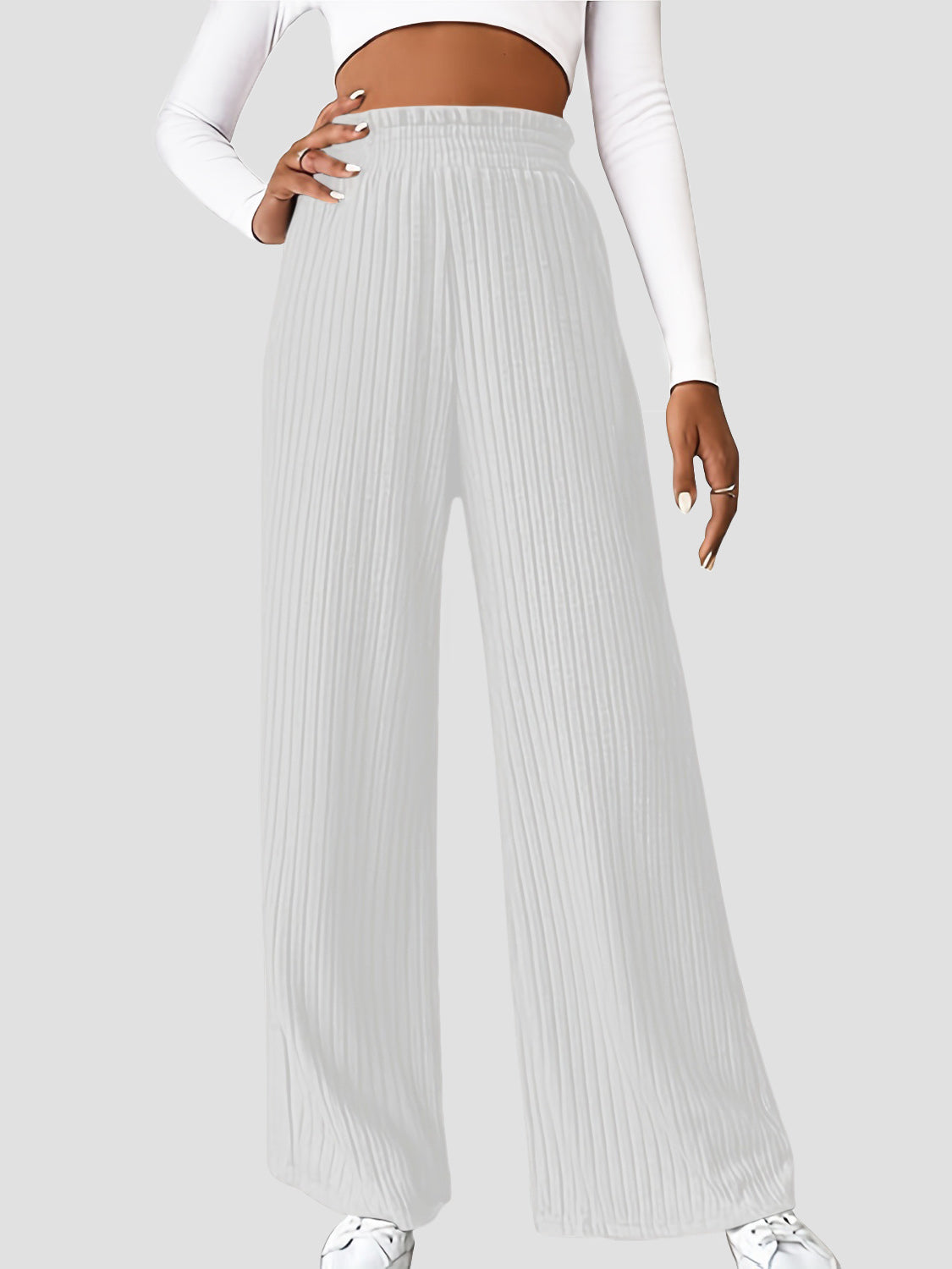 Rinna Ribbed High Waist Pants