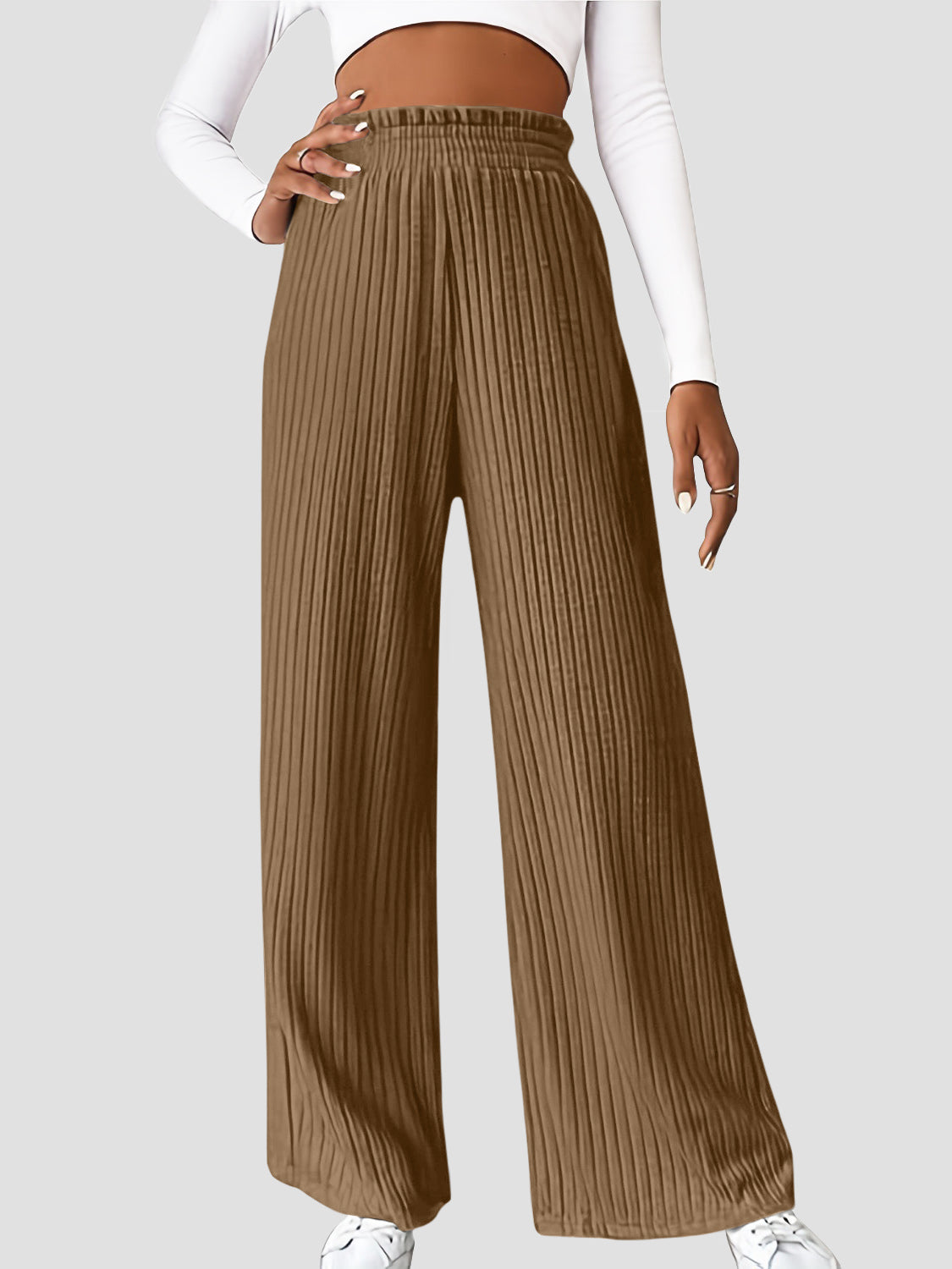 Rinna Ribbed High Waist Pants