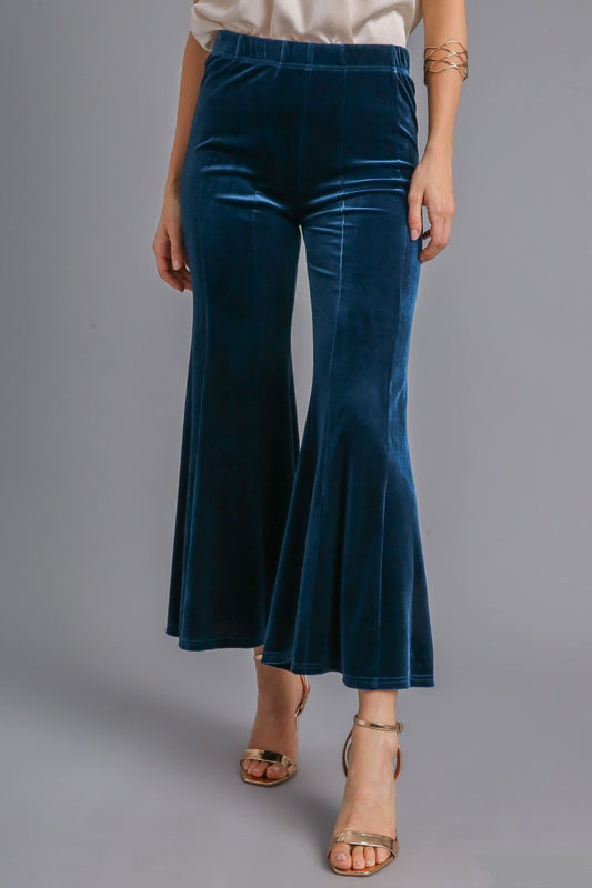 Holly Umgee High Rise Elastic Waist Flare Pants