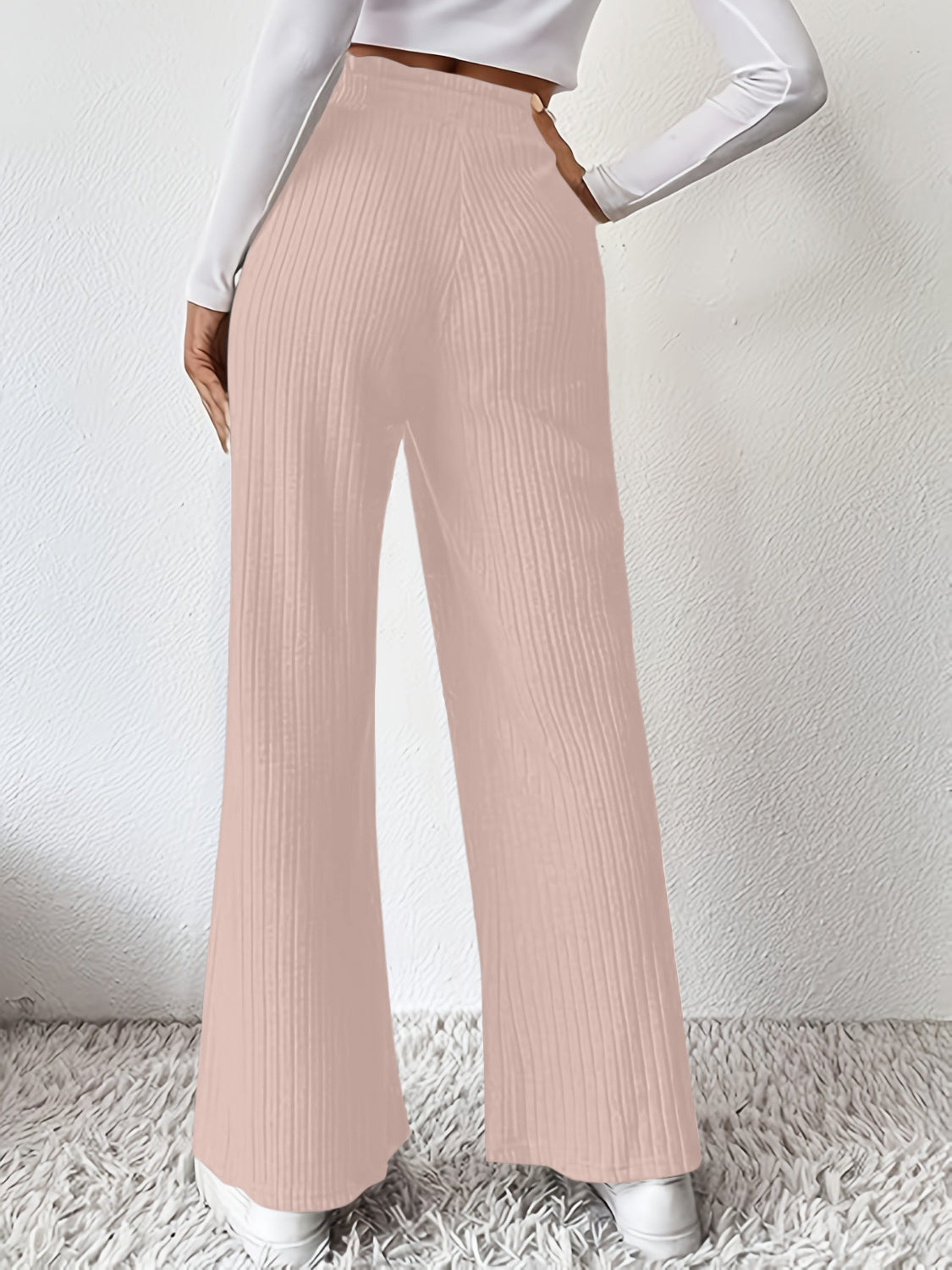 Rinna Ribbed High Waist Pants