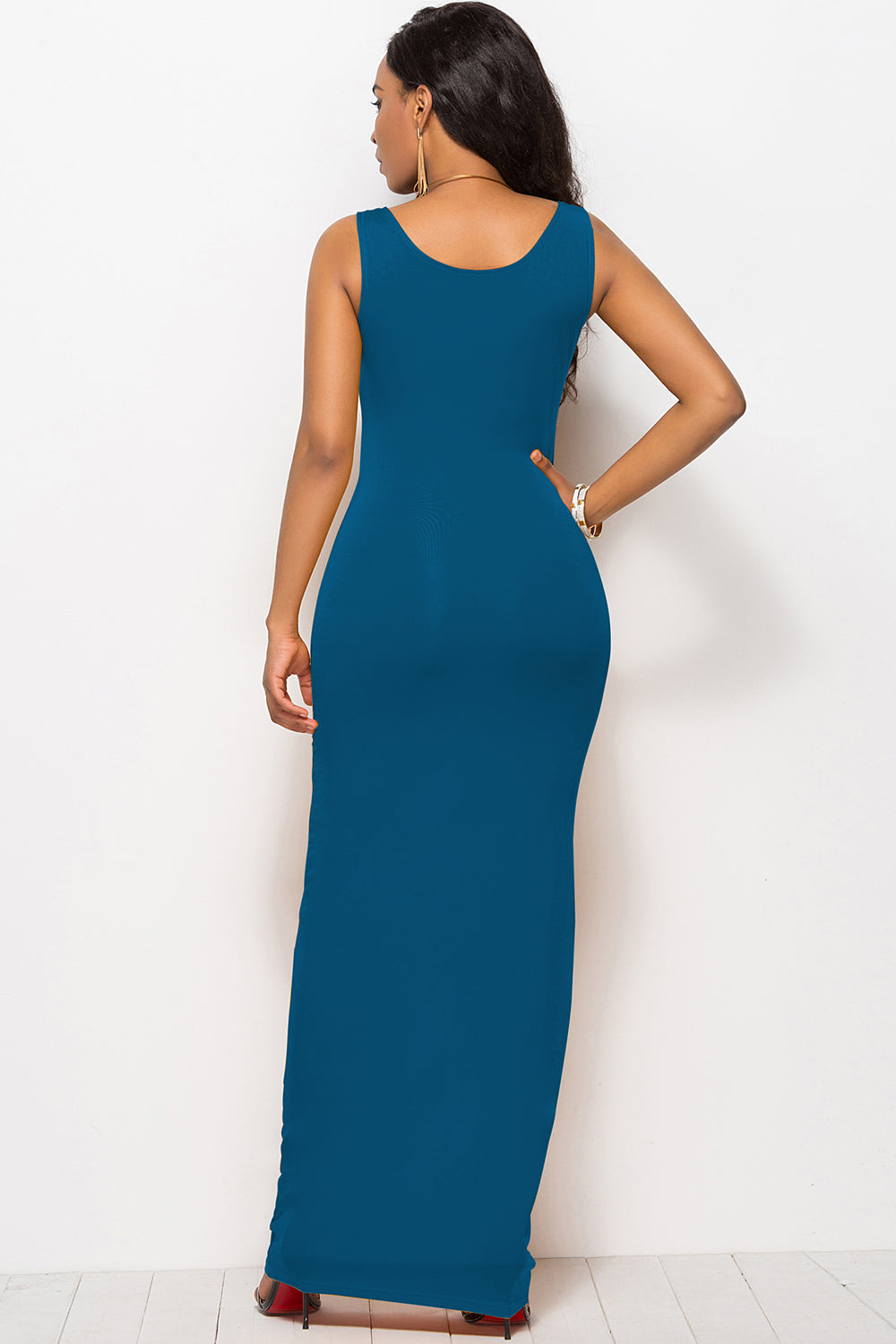 Sully Scoop Neck Wide Strap Maxi Dress