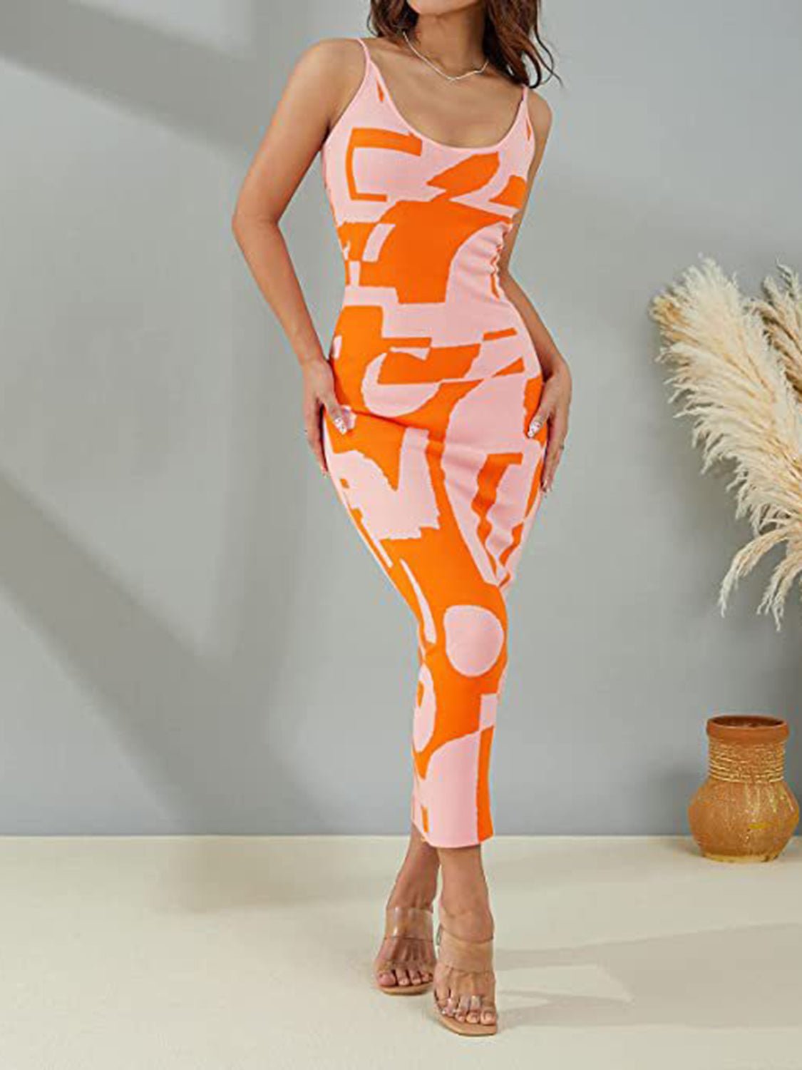 Magdalena Spaghetti Strap Maxi Sweater Dress