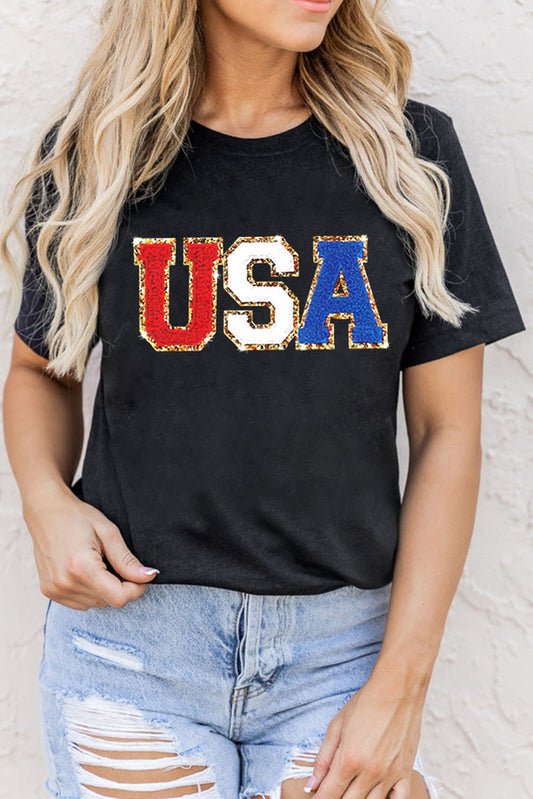 USA 🇺🇸 Round Neck Short Sleeve T-Shirt