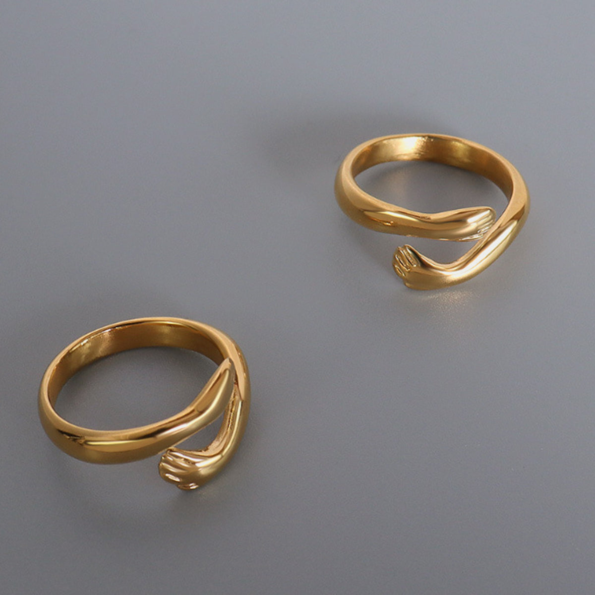 Serpentine Titanium Steel Hug Bypass Ring