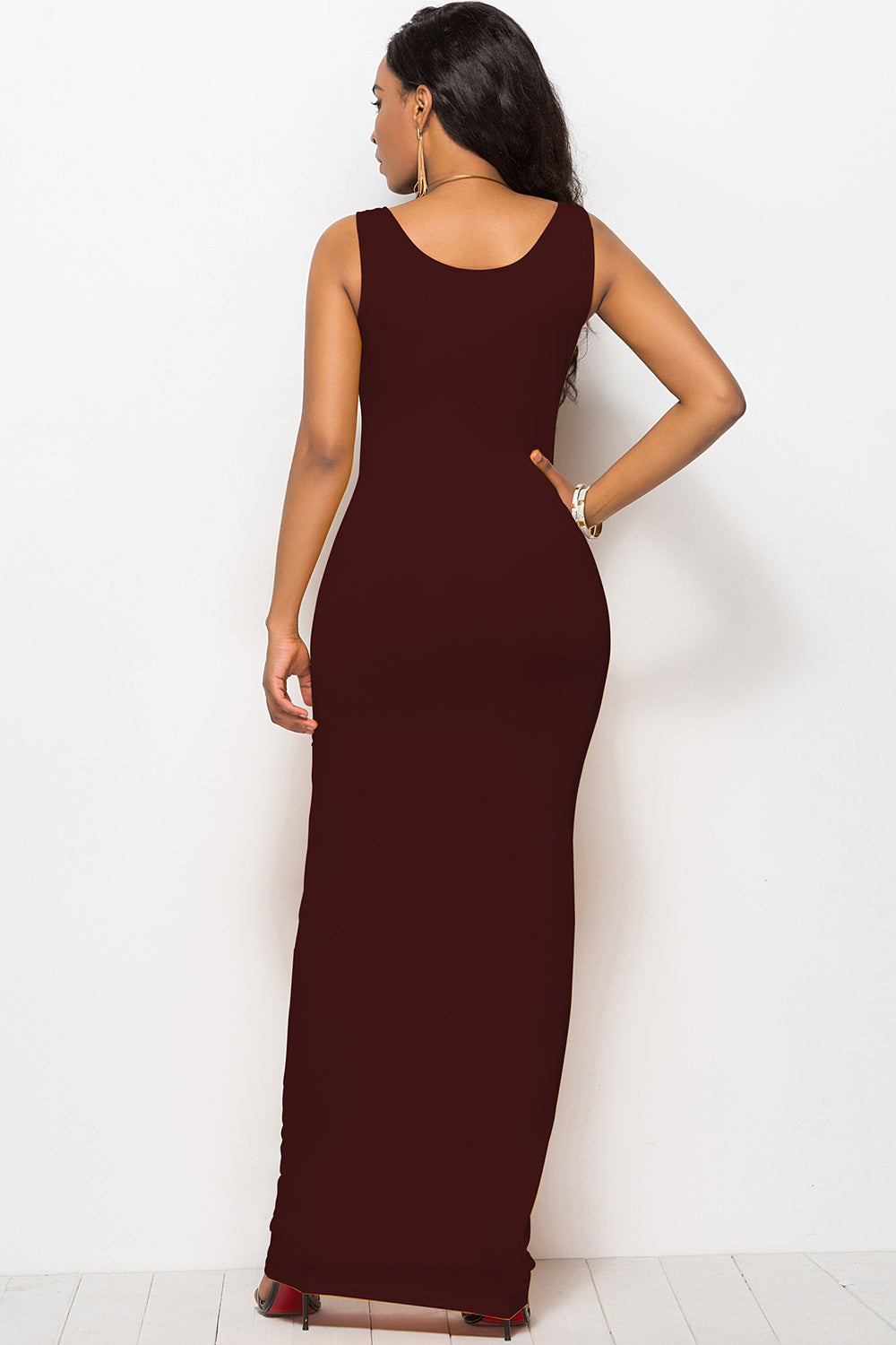Sully Scoop Neck Wide Strap Maxi Dress
