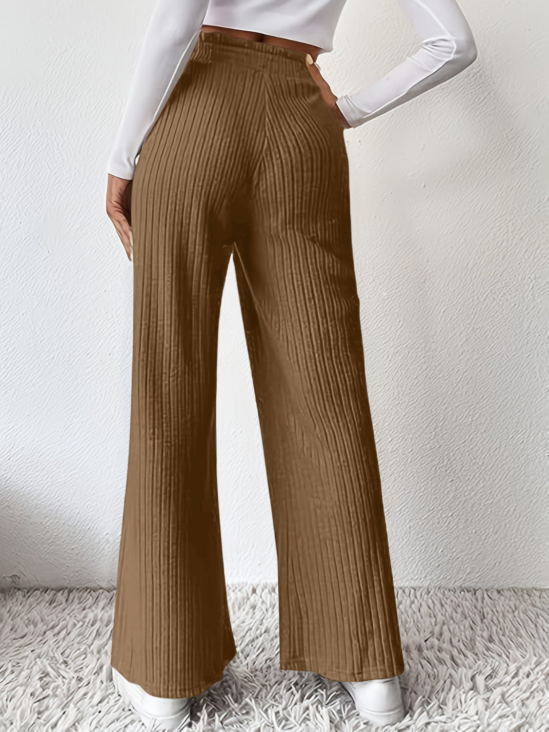 Rinna Ribbed High Waist Pants