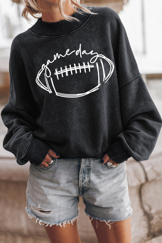 Game Day🏈Round Neck Long Sleeve FOOTBALL Graphic Sweatshirt