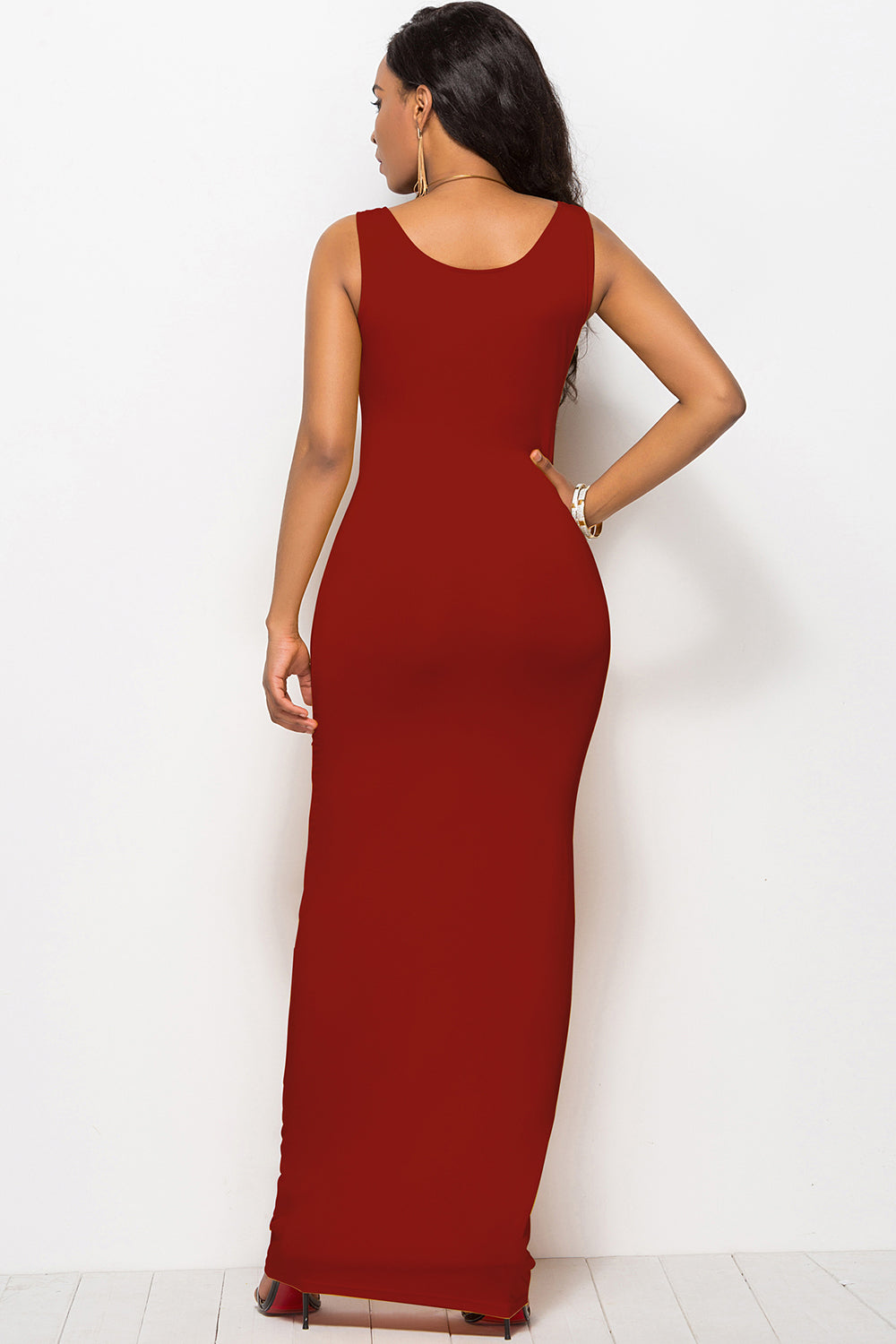 Sully Scoop Neck Wide Strap Maxi Dress